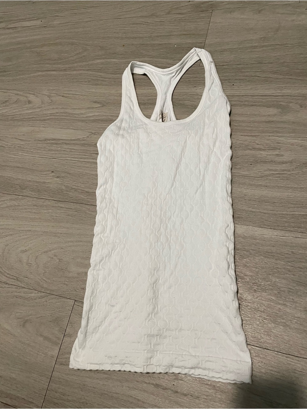 Athleta White Textured Racerback Tank
